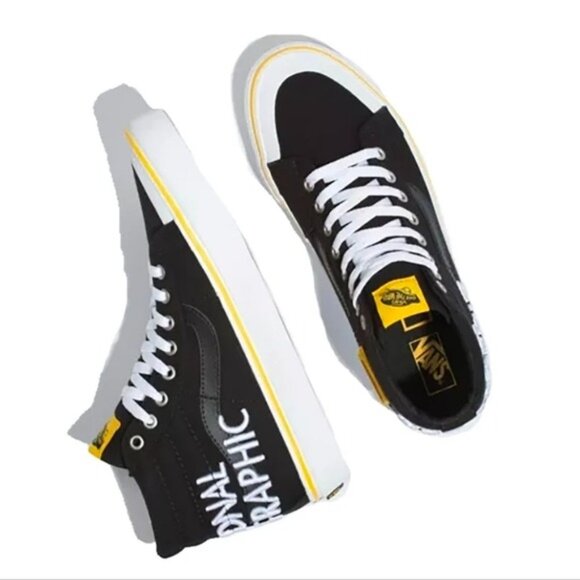Vans Shoes - Vans National Geographic Box Logo SK8 Hi Reissue Women Black White 112025 Gf